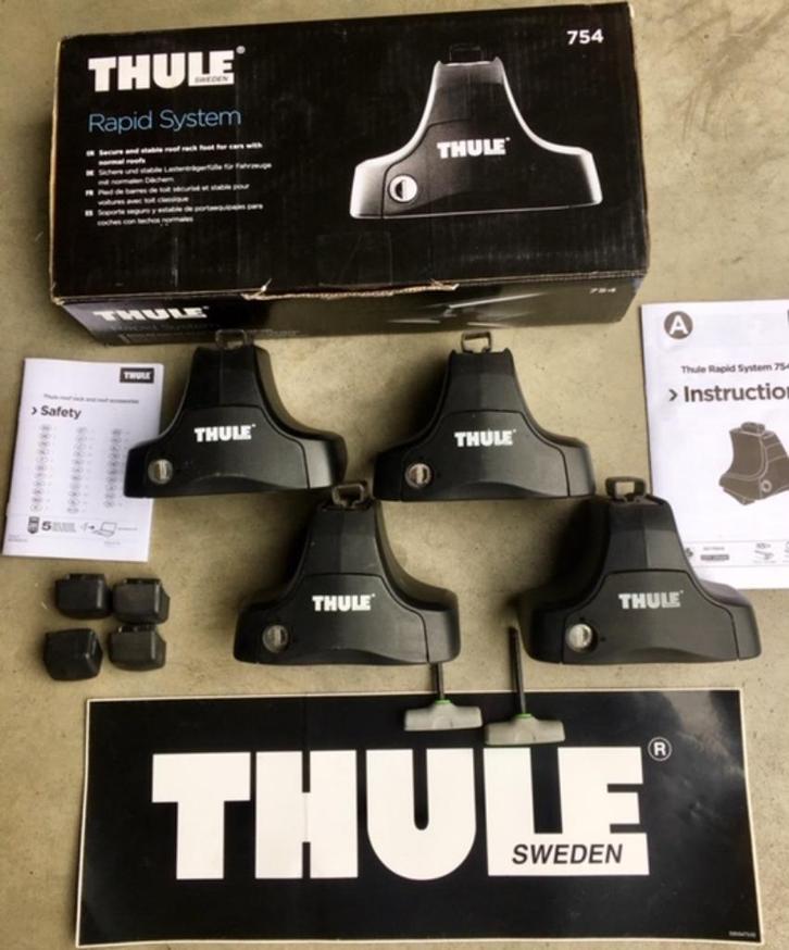 Thule dakdragers Skoda Rapid Spaceback 2014-219 kaal/vlak da, Auto diversen, Dakdragers, Gebruikt, Ophalen