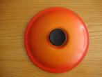 Vintage oranje gietijzeren deksel Le Creuset(16cm), Ophalen, Gebruikt, Gietijzer, Koekenpan of Braadpan