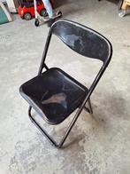 Zwarte klapstoel, Caravans en Kamperen, Ophalen, Gebruikt, Campingstoel