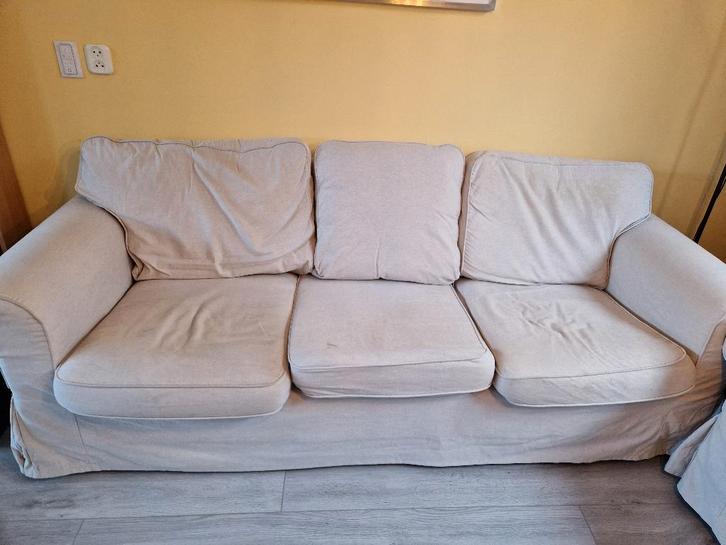 3 zits ektorp bank, Huis en Inrichting, Banken | Bankstellen, Gebruikt, Rechte bank, Driepersoons, 200 tot 250 cm, 75 tot 100 cm