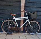 Transportfies omafiets opafiets met voorrek kleur zwart wit, Fietsen en Brommers, Ophalen