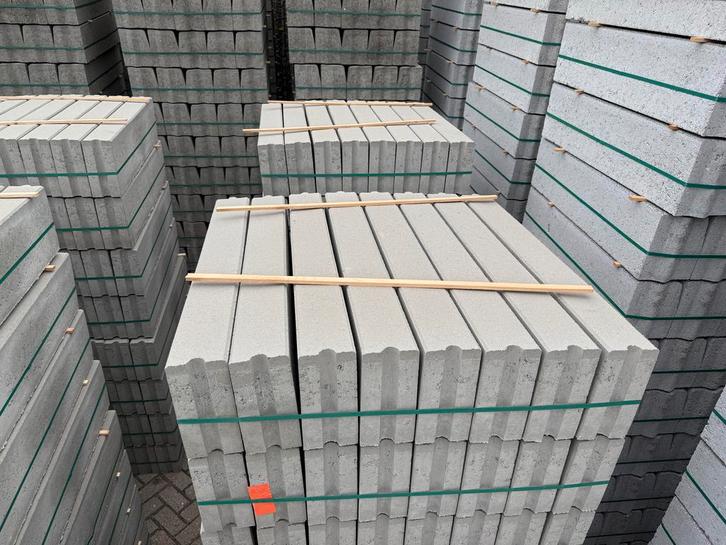 Opsluitbanden 12x25x100 grijs, Tuin en Terras, Terrasdelen en Vlonders, Nieuw, Hout, Ophalen