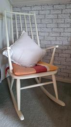 Witte houten schommelstoel, Ophalen, Gebruikt, Wit, Eén