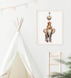 Kinderposter Toren Safari Dieren A3 Little Dreamzzz, Kinderen en Baby's, Nieuw, Ophalen of Verzenden, Wanddecoratie, Support@littledreamers.nl