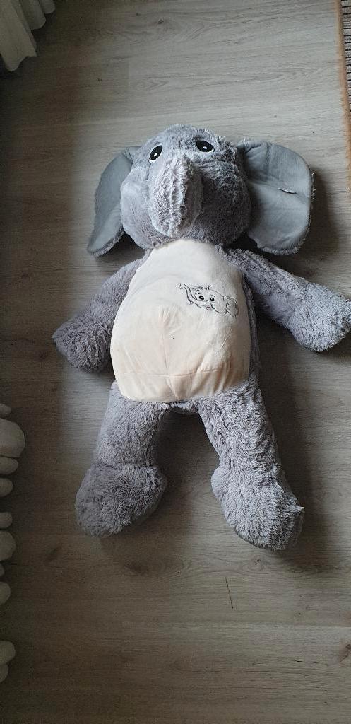 grote pluche olifant grijs bijna 1 meter nieuw, Kinderen en Baby's, Speelgoed | Knuffels en Pluche, Zo goed als nieuw, Olifant