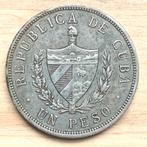 Cuba 1 Peso 1933 zilver, Ophalen of Verzenden, Midden-Amerika, Zilver