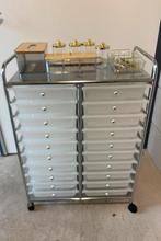 Yaheetech Rolwagen / Trolley met 20 Laden - Wit, Huis en Inrichting, Ophalen, Nieuw