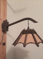 Rotan manou hanglamp jaren 60/70,lees de beschrijving, Ophalen of Verzenden, Kunststof