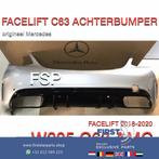 W205 C63 AMG FACELIFT ACHTERBUMPER + DIFFUSER GRIJS ORIGINEE, Bumper, Achter