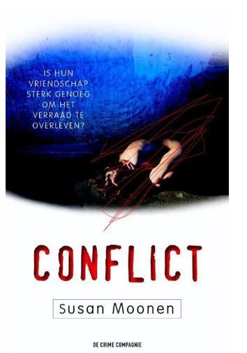 Susan Moonen - Conflict, Boeken, Thrillers, Zo goed als nieuw, Ophalen of Verzenden