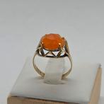 Gouden Ring 8k 333 met Carneool - Maat 17, Sieraden, Tassen en Uiterlijk, Ringen, Ophalen of Verzenden, Zo goed als nieuw, 17 tot 18