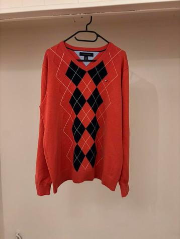 Rood/oranje Tommy hilfiger trui maat XL beschikbaar voor biedingen