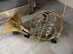 Finke 52 bes hoorn met f extensie en a stopventiel, Muziek en Instrumenten, Blaasinstrumenten | Hoorns, Gebruikt, Ophalen of Verzenden