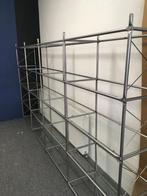 Vitrine met glazen legborden., Huis en Inrichting, Kasten | Vitrinekasten, Ophalen, Zo goed als nieuw, 200 cm of meer, Glas