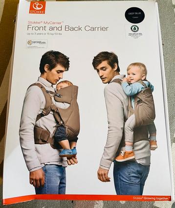 Zo goed als nieuwe Stokke Front and Back Carrier (deep blue) beschikbaar voor biedingen