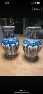 Set vazen Delft blauw, Antiek en Kunst, Antiek | Keramiek en Aardewerk, Ophalen of Verzenden