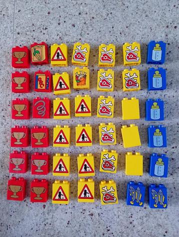 Lego Duplo 2 nops blok met afbeelding beschikbaar voor biedingen