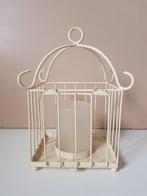 Kaarsenhouder wit decoratie kooitje, Huis en Inrichting, Overige materialen, Gebruikt, Wit, Ophalen of Verzenden
