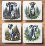 Duitse Dog Bos onderzetters met houder, Ophalen of Verzenden, Nieuw, Glas of Kopje