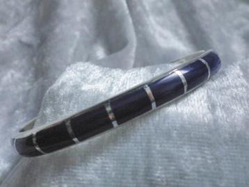 Mooie fijne Zilveren Armband met Lapis Lazuli beschikbaar voor biedingen