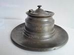 Antiek Tinnen Inktpot met Deksel, Ophalen of Verzenden