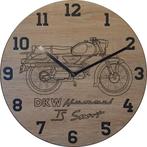 Themaklok met een DKW Hummel TS Sport brommer als thema, Ophalen of Verzenden, Nieuw, Wandklok