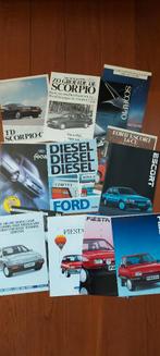 Brochures Ford Scorpio, Focus, Orion, Escort, Sierra, Fiesta, Ophalen of Verzenden, Gelezen, Ford