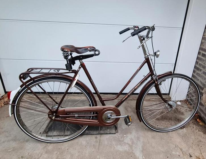 Gazelle Damesfiets bruin, Fietsen en Brommers, Fietsen | Dames | Damesfietsen, Gebruikt, Gazelle, Versnellingen, 56 cm of meer