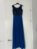 Zwart blaue maxi jurk bruiloft, engagement, Kleding | Dames, Jurken, Zwart, Ophalen of Verzenden, Zo goed als nieuw, Maat 36 (S)