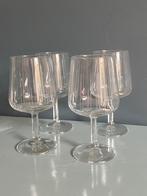 Copier Leerdam wijn-glazen 4 stuks, Antiek en Kunst, Antiek | Glas en Kristal, Ophalen of Verzenden