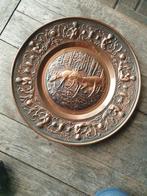 Koperen Wandbord met Herten, Antiek en Kunst, Ophalen of Verzenden