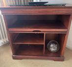Notenhouten kastje met uitschuifbare lade, Huis en Inrichting, Kasten | Televisiemeubels, Gebruikt, Klassiek, Minder dan 100 cm