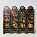 Chinees handbeschilderde 4 paneel tafelscherm, Ophalen of Verzenden