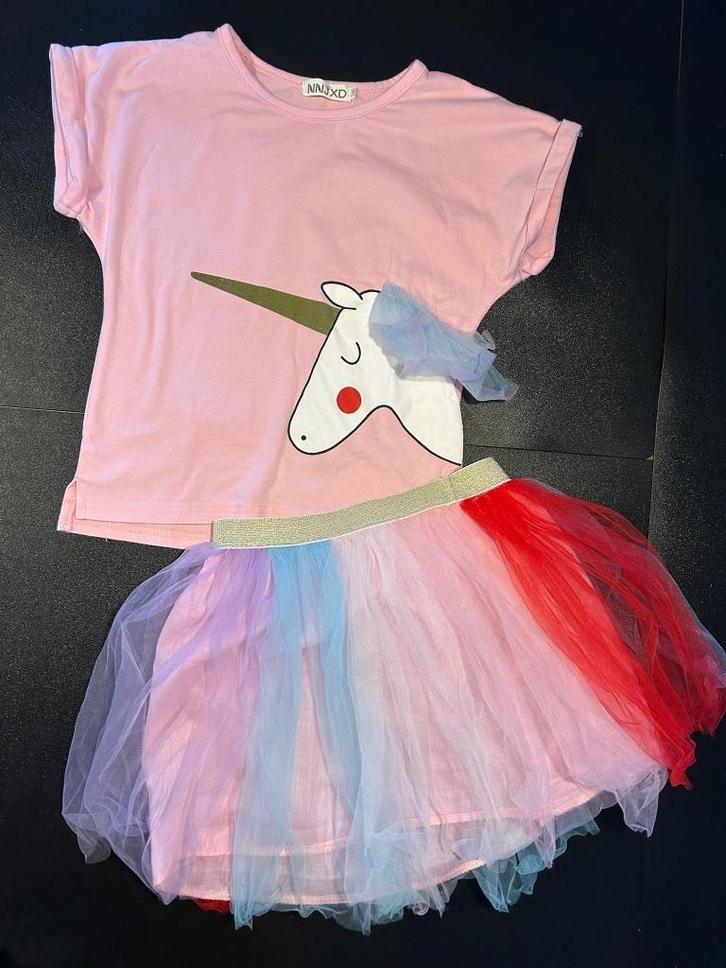 Super leuke 2-delige Eenhoorn set, Maat 134/140, Zgan!, Kinderen en Baby's, Carnavalskleding en Verkleedspullen, Zo goed als nieuw