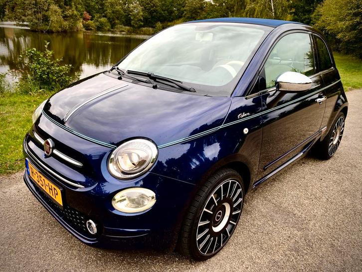 Fiat 500C 1.2 Riva 2017 Leder Cabrio lm 93.000 km's, Auto's, Fiat, Bedrijf, 500C, ABS, Airbags, Airconditioning, Apple Carplay