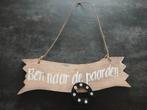 Ben naar de paarden houten hang bord., Ophalen of Verzenden
