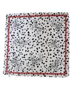 Vintage designer foulard, shawl, dalmatiër, wit/zwart/rood, Kleding | Dames, Vintage Designer, Sjaal, Zo goed als nieuw, Maat 46/48 (XL) of groter