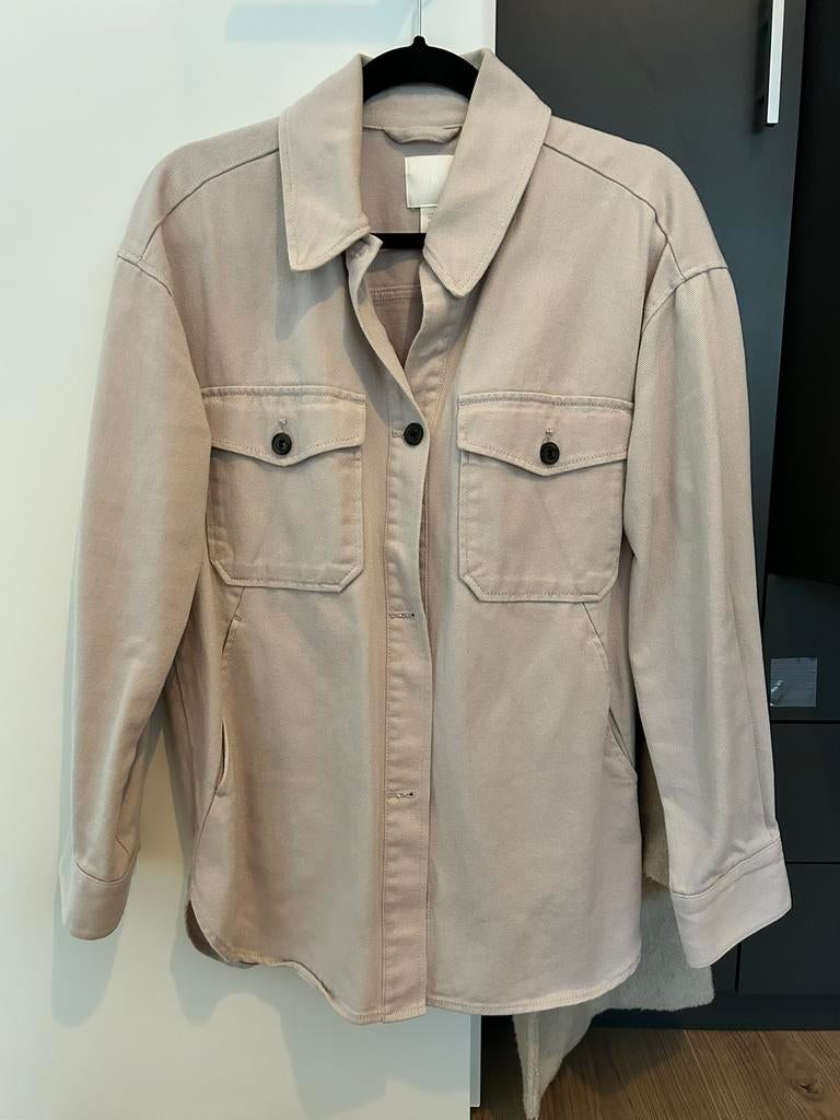 H&M, jack beige, maat xs, katoen, Kleding | Dames, Ophalen of Verzenden, Zo goed als nieuw, Maat 34 (XS) of kleiner, Beige