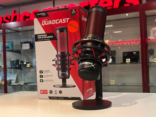 HyperX QuadCast - USB-microfoon (zwart-rood) - NIEUW, Muziek en Instrumenten, Microfoons, Nieuw, Overige typen, Ophalen of Verzenden