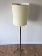 Jaren 50 60 vloerlamp messing verchroomd teak Deens design, Huis en Inrichting, Lampen | Vloerlampen, Ophalen, Gebruikt, Nikoll