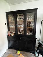 Buffetkast donker hout en zwart, Huis en Inrichting, Kasten | Buffetkasten, Ophalen, Zo goed als nieuw, 25 tot 50 cm
