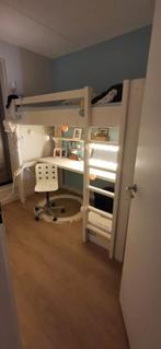 Hoogslaper met bureau en boekenplank., Info@joabhoutenmeubels.nl, Eenpersoons, Joab Houtenmeubels, Nieuw