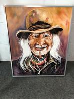 Olieverf Schilderij old man, Antiek en Kunst, Ophalen of Verzenden