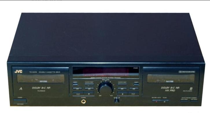 Dubbel Cassettedeck JVC TD-W 216 bieden vanaf 40,-, Audio, Tv en Foto, Cassettedecks, Dubbel, JVC, Auto-reverse, High speed dubbing
