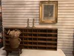 Stoere oude houten brocante vakkenkast, Antiek en Kunst, Curiosa en Brocante, Ophalen