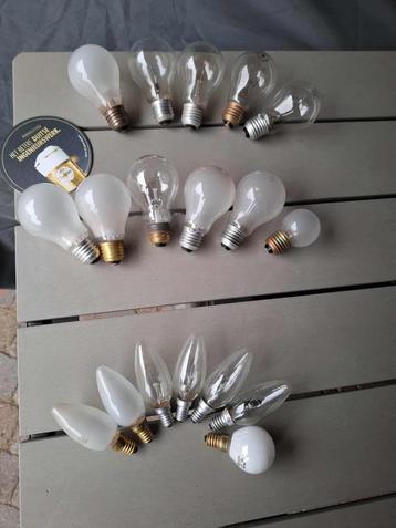 Setje gloeilampen, peertjes, kaarsjes, bolletjes, gloeilamp beschikbaar voor biedingen