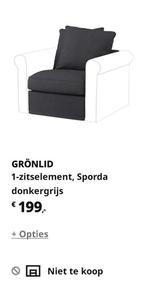 IKEA Grönlid 1-zits-element donkergrijs Sporda, Zo goed als nieuw, Ophalen