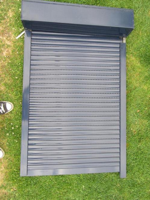 Rolluik 89 x 124 (bxh) blauw, handbediend, Doe-het-zelf en Verbouw, Rolluiken, Gebruikt, 100 tot 150 cm, Minder dan 100 cm, Overige kleuren