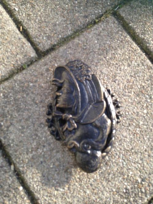Deurklopper meisje met hoedje, Tuin en Terras, Tuinwanddecoratie, Nieuw, Ophalen of Verzenden