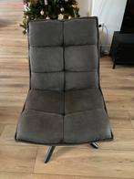 Antraciet grijze draaifauteuil met zwarte voet draaistoel, Huis en Inrichting, Ophalen, Zo goed als nieuw, Metaal, 50 tot 75 cm